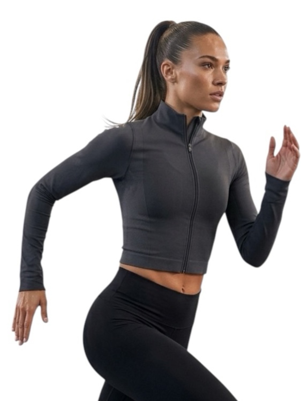 SKIMS x Nike Ribbed Seamless Cropped Jacket Large (medium fit)  Zipper Front NWT